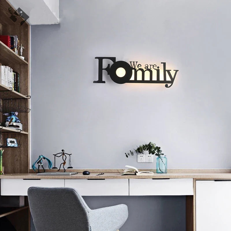 Modern LED Letter Lamp for Wall Mounting – Decorative Light for Living Room and Office | Stornfield
