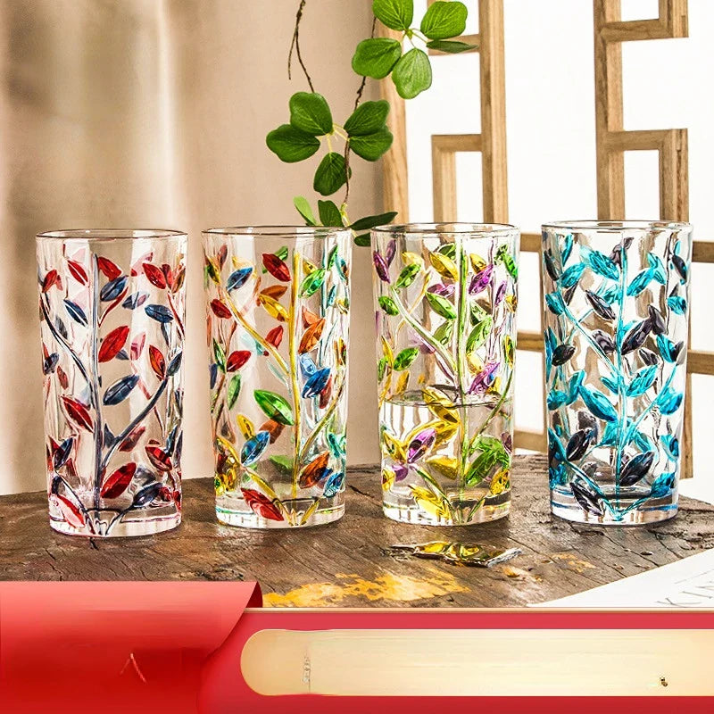 Hand-painted glass leaf cup | Stornfield