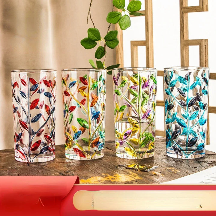 Hand-painted glass leaf cup | Stornfield