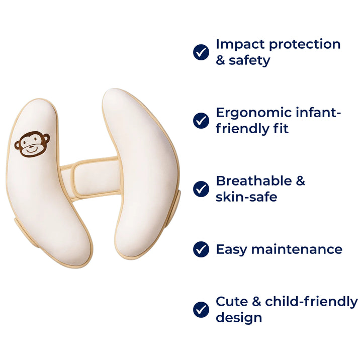 CuddleGuard | Baby Head Protection Cushion – Shock-Absorbing Banana Cushion – Breathable – Safety Lift for Stroller and Toddler