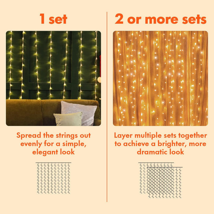 Stornfield | Curtain Lights with Modes and Waterproof Design