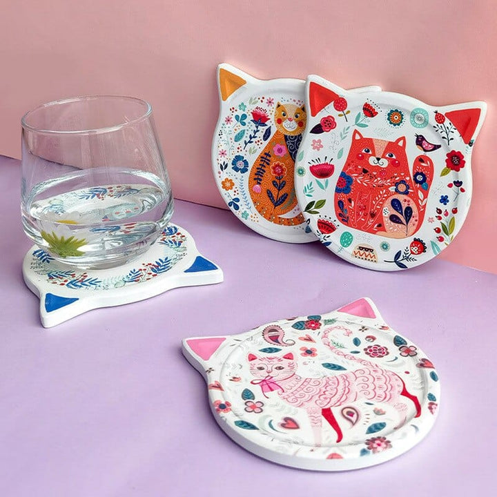 Cute Cat-Shaped Coasters (4 pcs) Stornfield