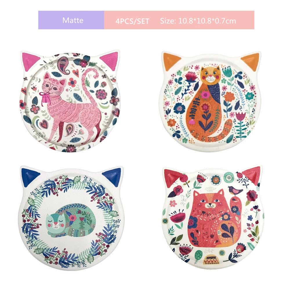 Cute Cat-Shaped Coasters (4 pcs) Stornfield