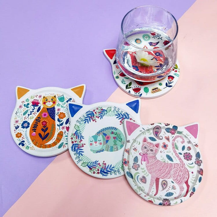 Cute Cat-Shaped Coasters (4 pcs) Stornfield