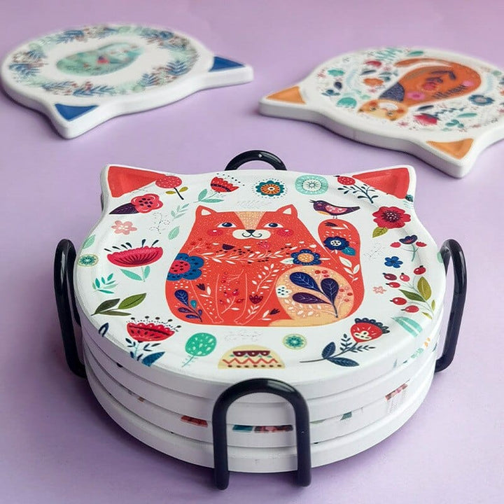 Cute Cat-Shaped Coasters (4 pcs) Stornfield