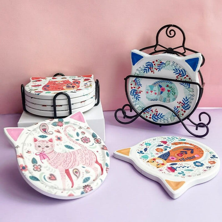 Cute Cat-Shaped Coasters (4 pcs) Stornfield
