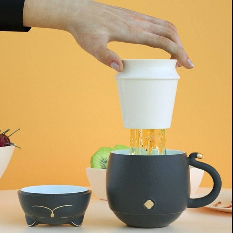 Stornfield | Cute Ceramic Tea Mug with Infuser