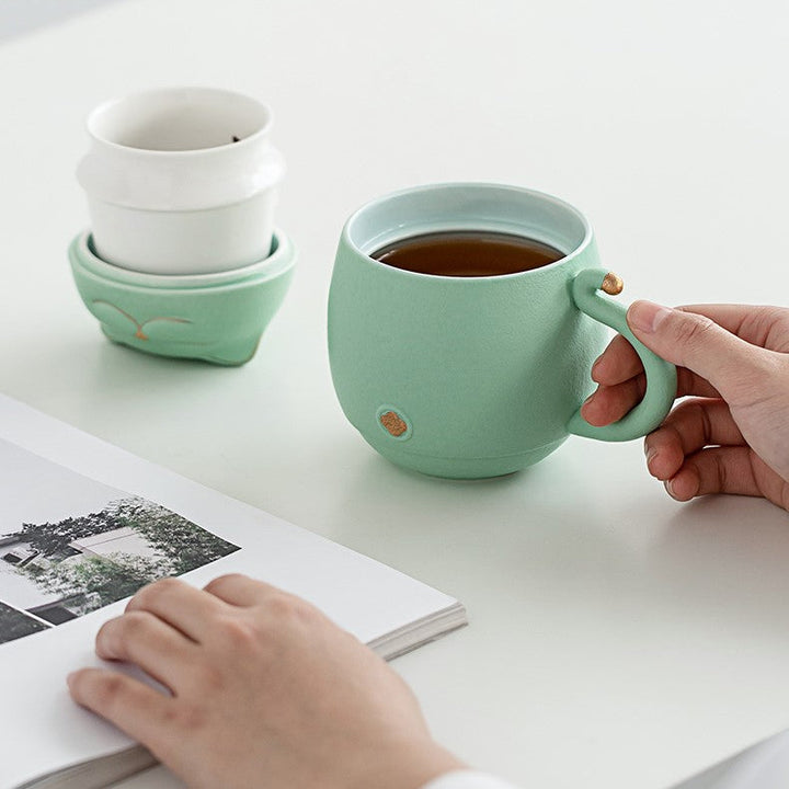 Stornfield | Cute Ceramic Tea Mug with Infuser