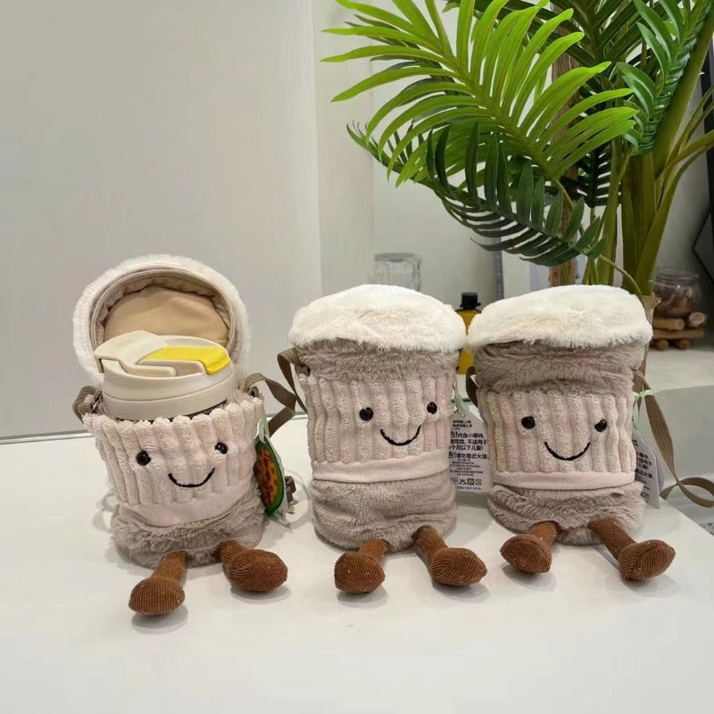 Stornfield | Mignon sac en peluche porte-gobelet heureux