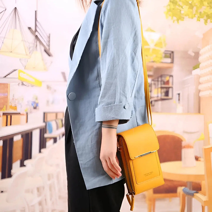 Soft Leather Shoulder Bag with Anti-Theft Protection - SafeTouch | Stornfield