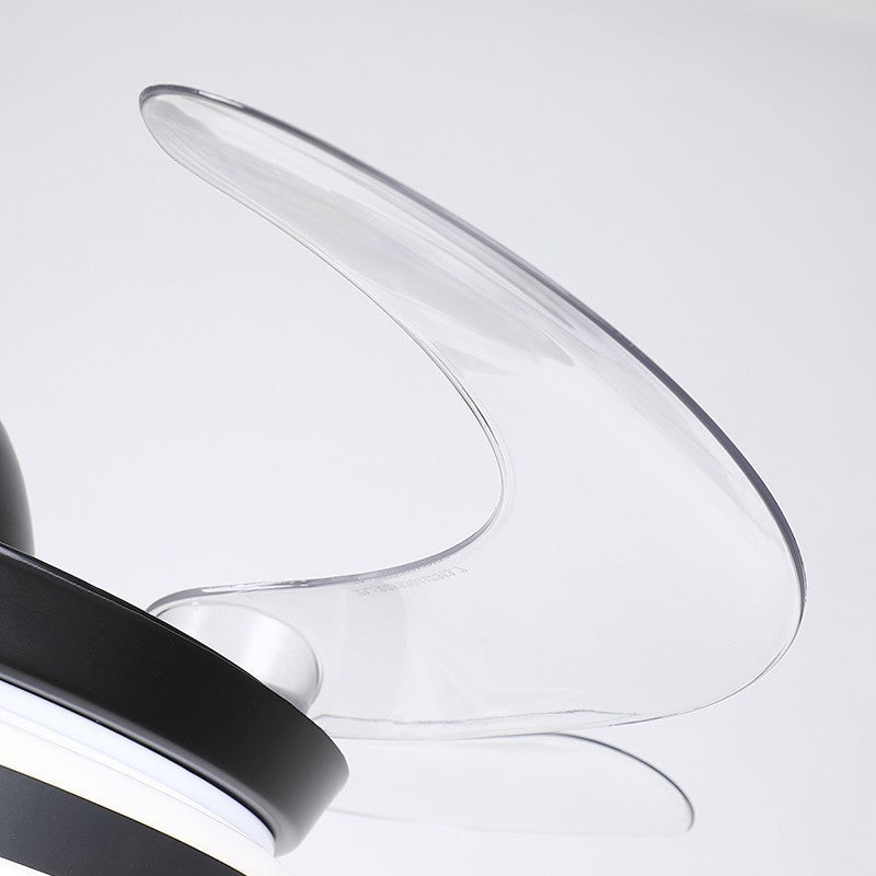 Modern Retractable Ceiling Fan Light-Black | Stornfield