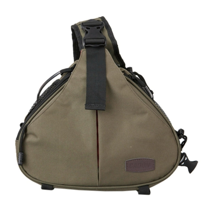 Stornfield | CADEN Triangle Tscope Sling Shoulder Cross Soft Digital Camera Bags with Rain Cover for Canon Nikon Sony K1, Size: 36*31*15cm (Army Green)