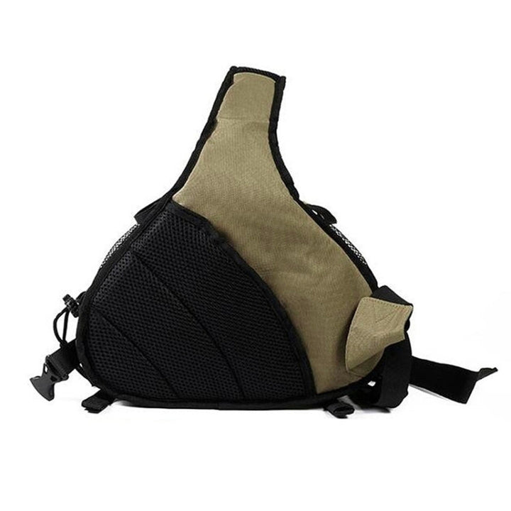 Stornfield | CADEN Triangle Tscope Sling Shoulder Cross Soft Digital Camera Bags with Rain Cover for Canon Nikon Sony K1, Size: 36*31*15cm (Army Green)