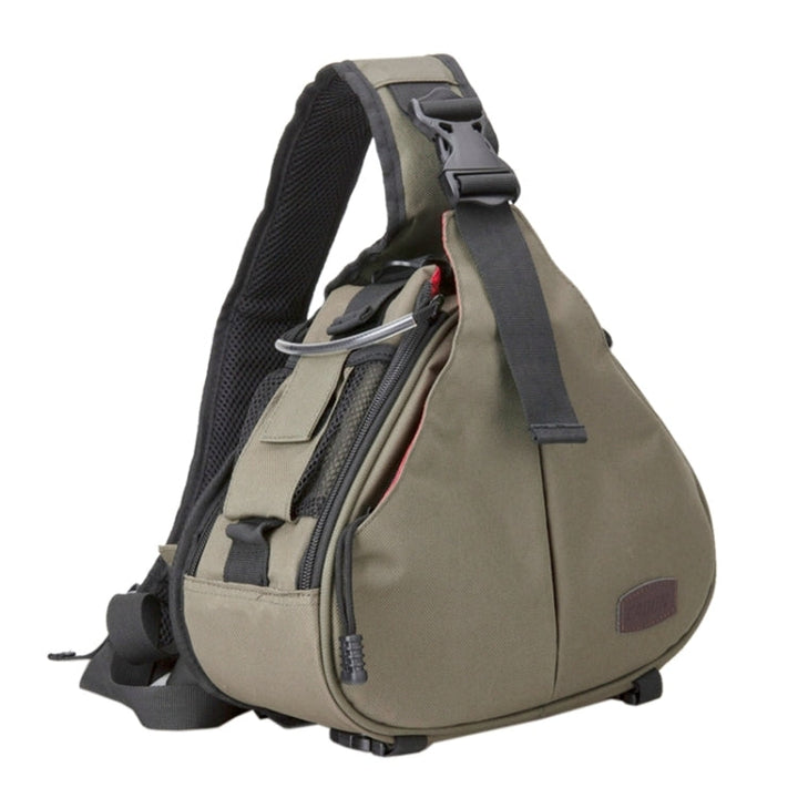 Stornfield | CADEN Triangle Tscope Sling Shoulder Cross Soft Digital Camera Bags with Rain Cover for Canon Nikon Sony K1, Size: 36*31*15cm (Army Green)