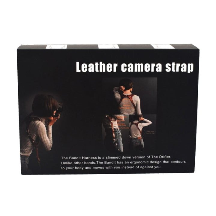 Stornfield | Quick Release Anti-Skid Double Shoulder Leather Camera Strap with Metal Hook for SLR / DSLR Cameras (Brown)