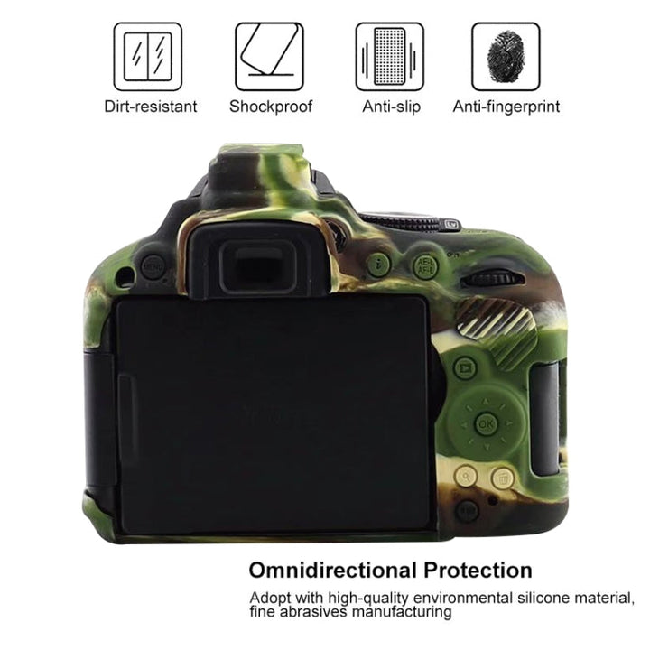 Stornfield | Soft Silicone Protective Case for Nikon D5300 (Camouflage Pattern)