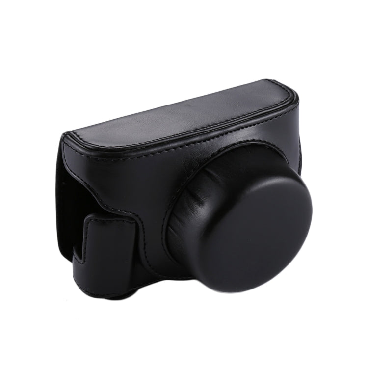 Stornfield | PU Leather Camera Bag with Shoulder Strap for Panasonic Lumix GF7 / GF8 / GF9 (12-32mm / 14-42mm Lens) (Black)
