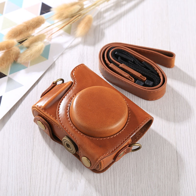 Stornfield | Full Body Faux Leather Camera Case with Strap for Canon G9X / G9X II (Brown)