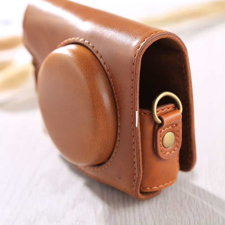 Stornfield | Full Body Faux Leather Camera Case with Strap for Canon G9X / G9X II (Brown)