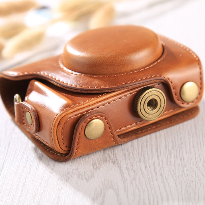 Stornfield | Full Body Faux Leather Camera Case with Strap for Canon G9X / G9X II (Brown)