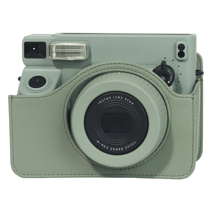 Stornfield | For FUJIFILM Instax WIDE 400 Full Leather Bag with Shoulder Strap (Green)
