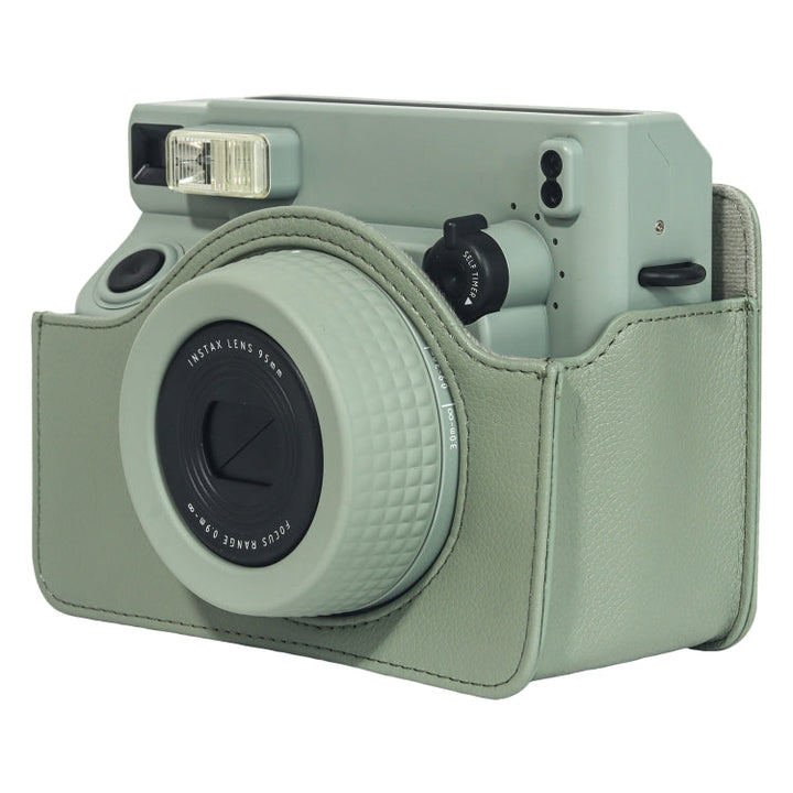 Stornfield | For FUJIFILM Instax WIDE 400 Full Leather Bag with Shoulder Strap (Green)