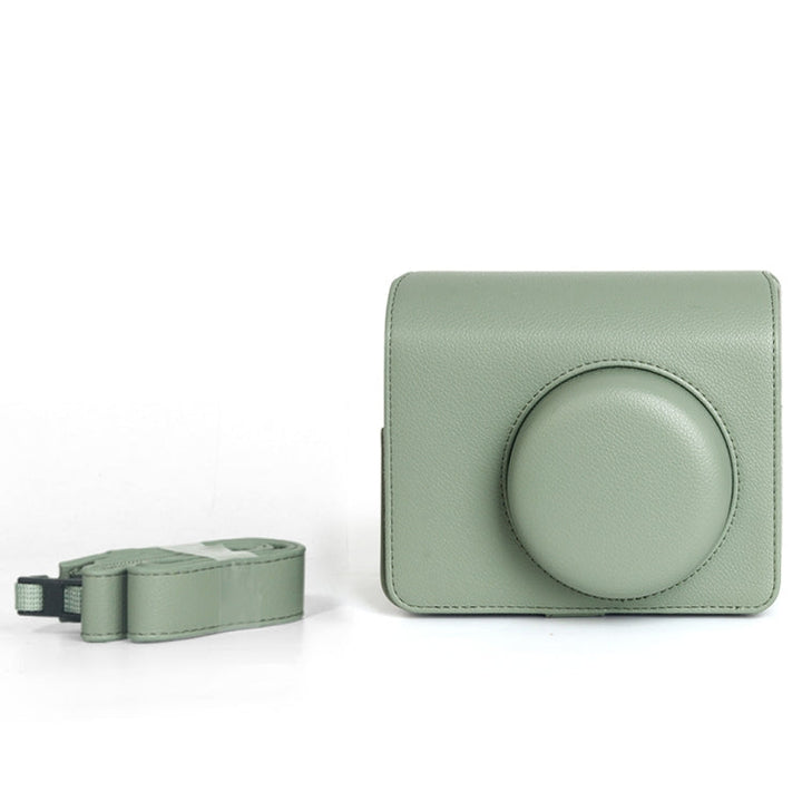 Stornfield | For FUJIFILM Instax WIDE 400 Full Leather Bag with Shoulder Strap (Green)