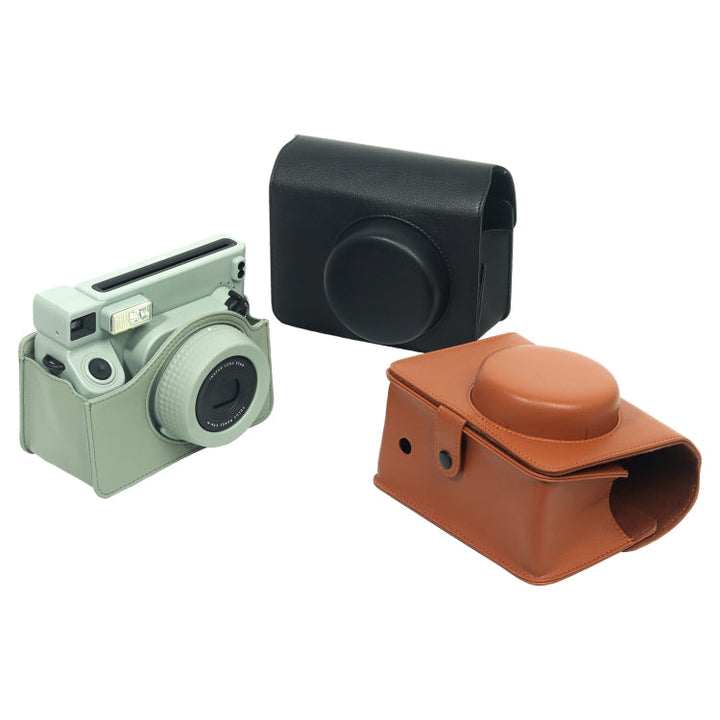 Stornfield | For FUJIFILM Instax WIDE 400 Full Leather Bag with Shoulder Strap (Green)