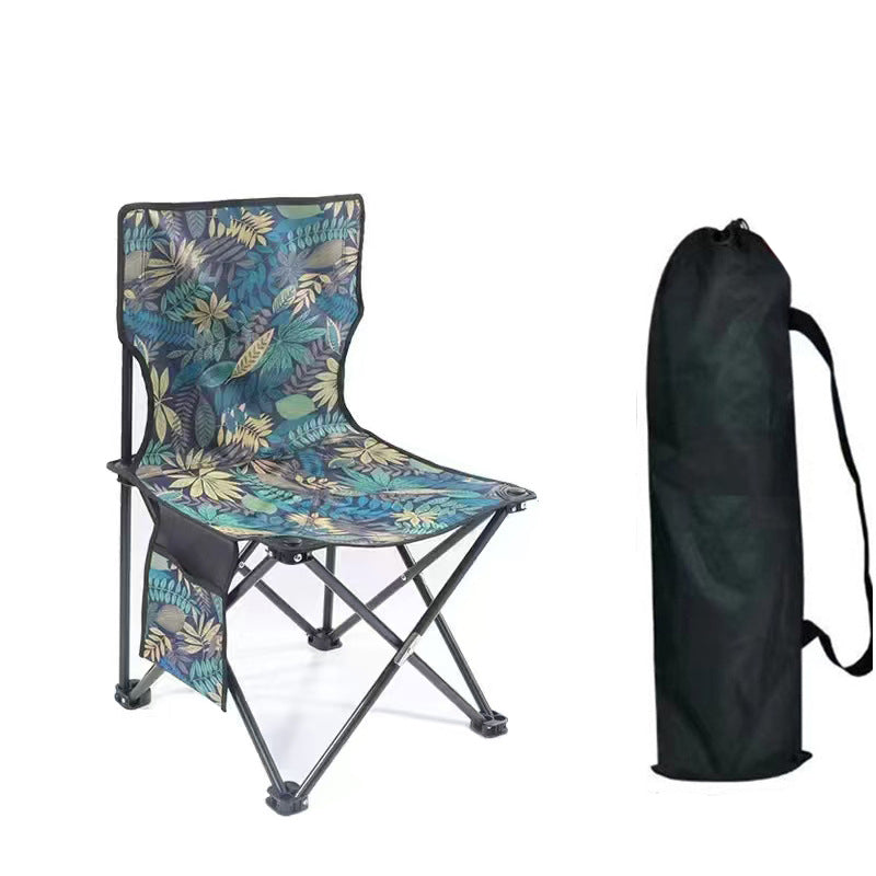Contemporary Scandinavian Oxford Fabric Steel X-Shaped Folding Outdoor Chair With Backrest For Camping & Beach | Stornfield