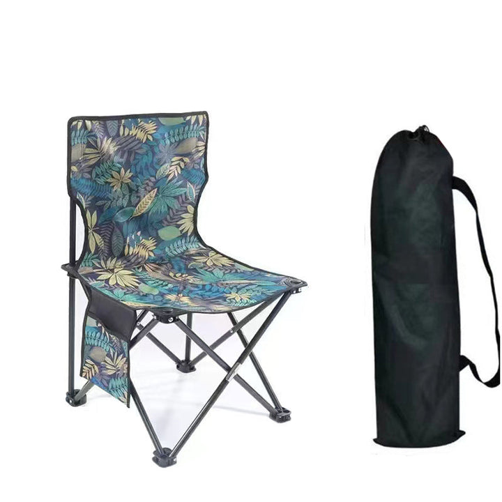 Contemporary Scandinavian Oxford Fabric Steel X-Shaped Folding Outdoor Chair With Backrest For Camping & Beach | Stornfield