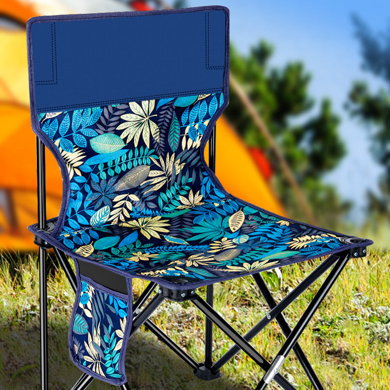 Contemporary Scandinavian Oxford Fabric Steel X-Shaped Folding Outdoor Chair With Backrest For Camping & Beach | Stornfield