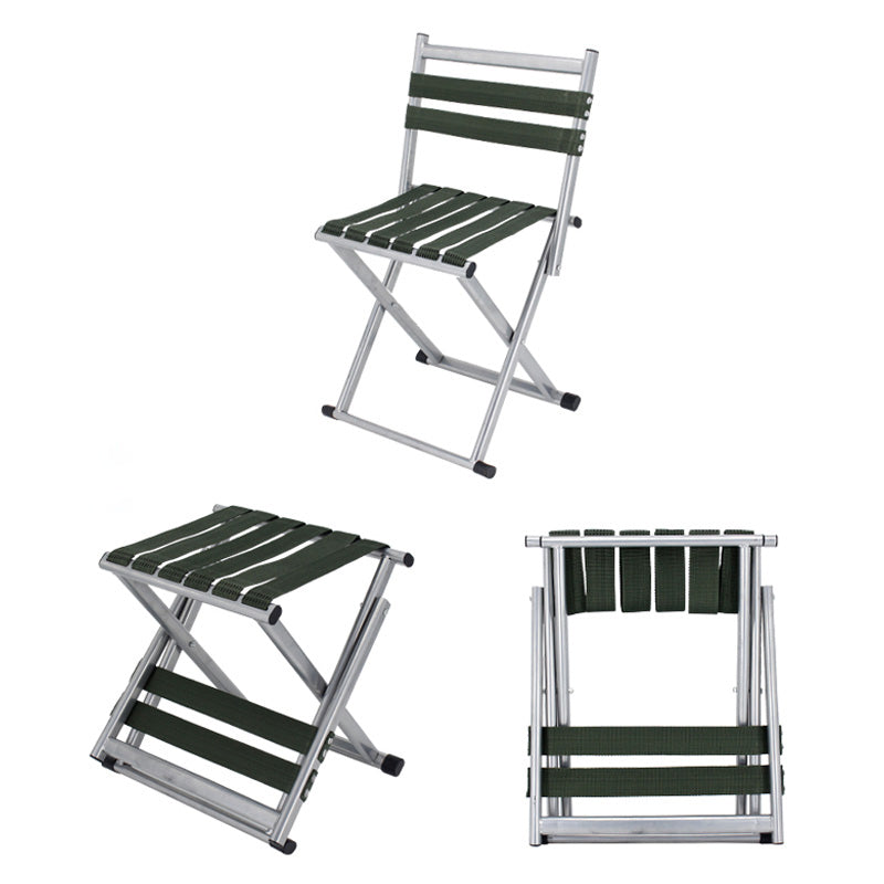 Contemporary Nordic Square Nylon Metal Foldable Camping Chair Fishing Chair Backrest For Outdoor Patio | Stornfield
