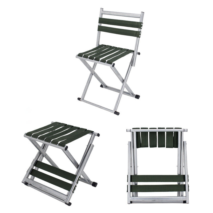 Contemporary Nordic Square Nylon Metal Foldable Camping Chair Fishing Chair Backrest For Outdoor Patio | Stornfield