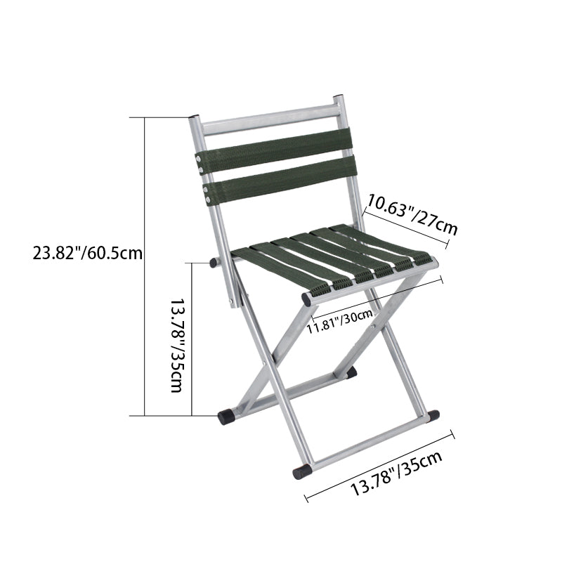 Contemporary Nordic Square Nylon Metal Foldable Camping Chair Fishing Chair Backrest For Outdoor Patio | Stornfield