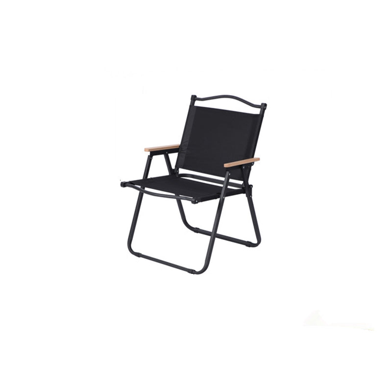 Modern Minimalist Rectangle Beech Wood Carbon Steel Oxford Fabric Outdoor Foldable Camping Chair Backrest Armrest For Garden | Stornfield