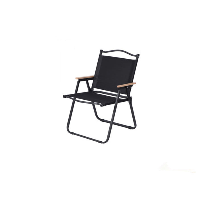 Modern Minimalist Rectangle Beech Wood Carbon Steel Oxford Fabric Outdoor Foldable Camping Chair Backrest Armrest For Garden | Stornfield