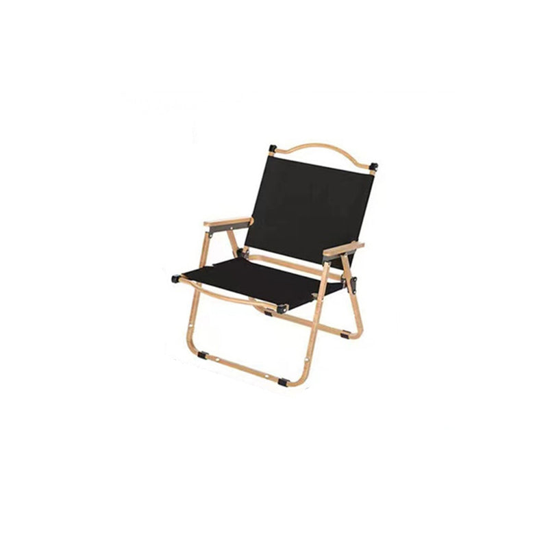 Modern Minimalist Rectangle Beech Wood Carbon Steel Oxford Fabric Outdoor Foldable Camping Chair Backrest Armrest For Garden | Stornfield