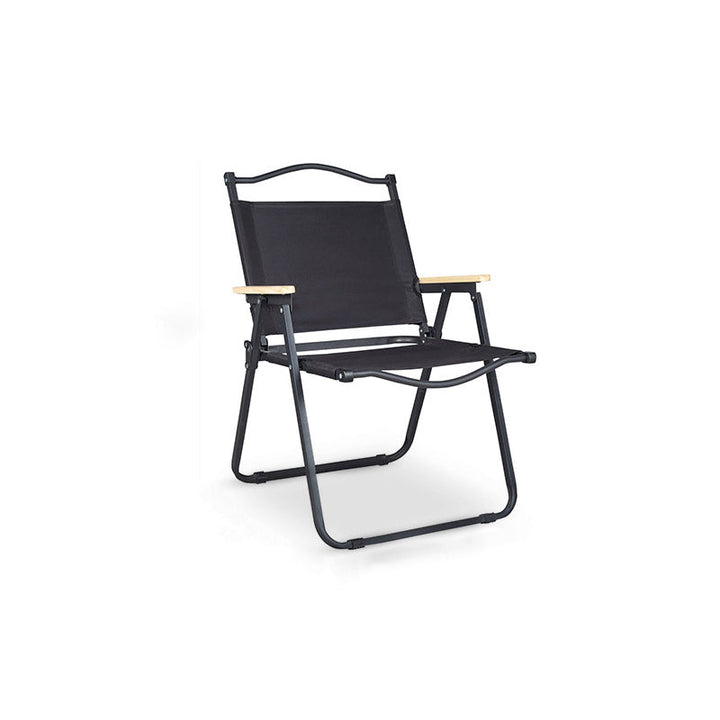 Modern Minimalist Rectangle Outdoor Carbon Steel Aluminum Alloy Beech Wood Oxford Fabric PET Foldable Portable Detachable Camping Chair Backrest Armrest For Garden | Stornfield