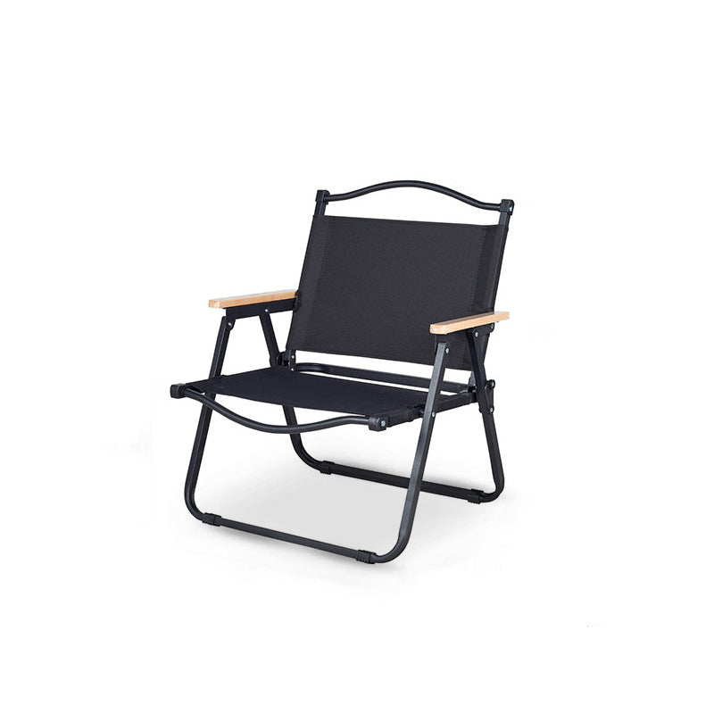 Modern Minimalist Rectangle Outdoor Carbon Steel Aluminum Alloy Beech Wood Oxford Fabric PET Foldable Portable Detachable Camping Chair Backrest Armrest For Garden | Stornfield