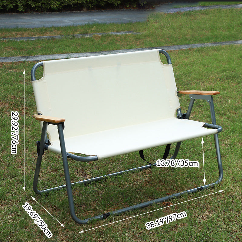 Modern Minimalist Rectangular Carbon Steel Oxford Fabric Collapsible Camping Chair Backrest Armrest For Garden | Stornfield