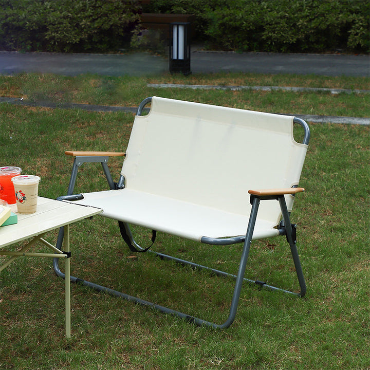 Modern Minimalist Rectangular Carbon Steel Oxford Fabric Collapsible Camping Chair Backrest Armrest For Garden | Stornfield