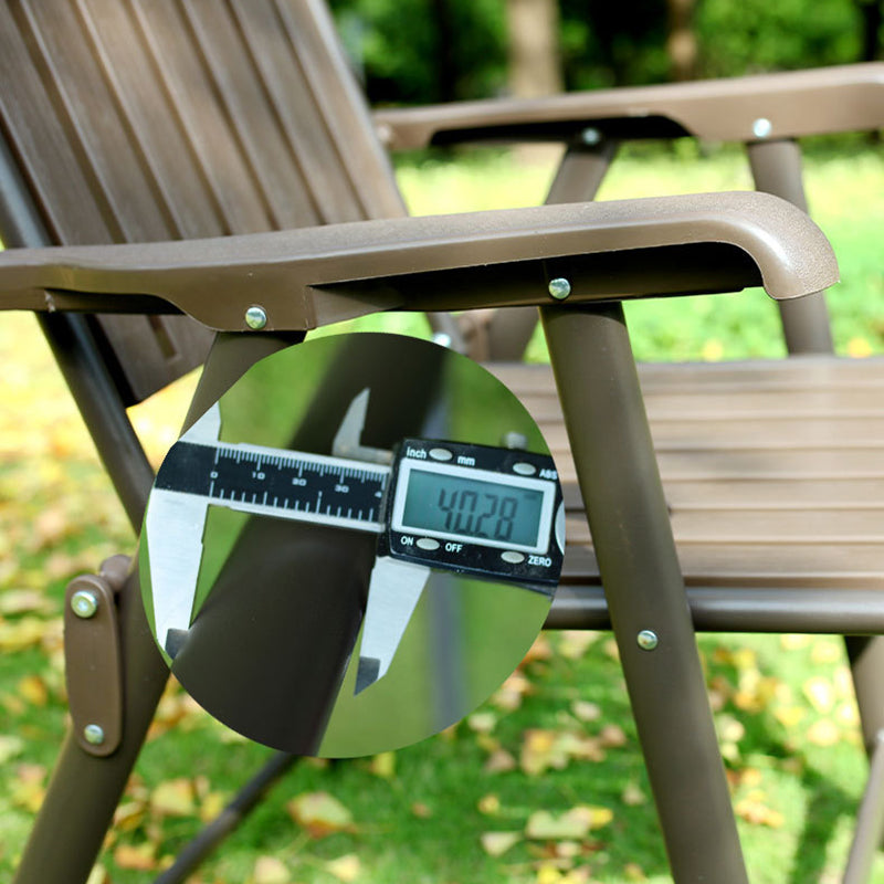 Modern Simplicity Waterproof Rectangular Carbon Steel PVC Foldable Camping Chair Backrest Armrest For Garden | Stornfield