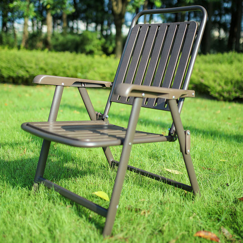 Modern Simplicity Waterproof Rectangular Carbon Steel PVC Foldable Camping Chair Backrest Armrest For Garden | Stornfield