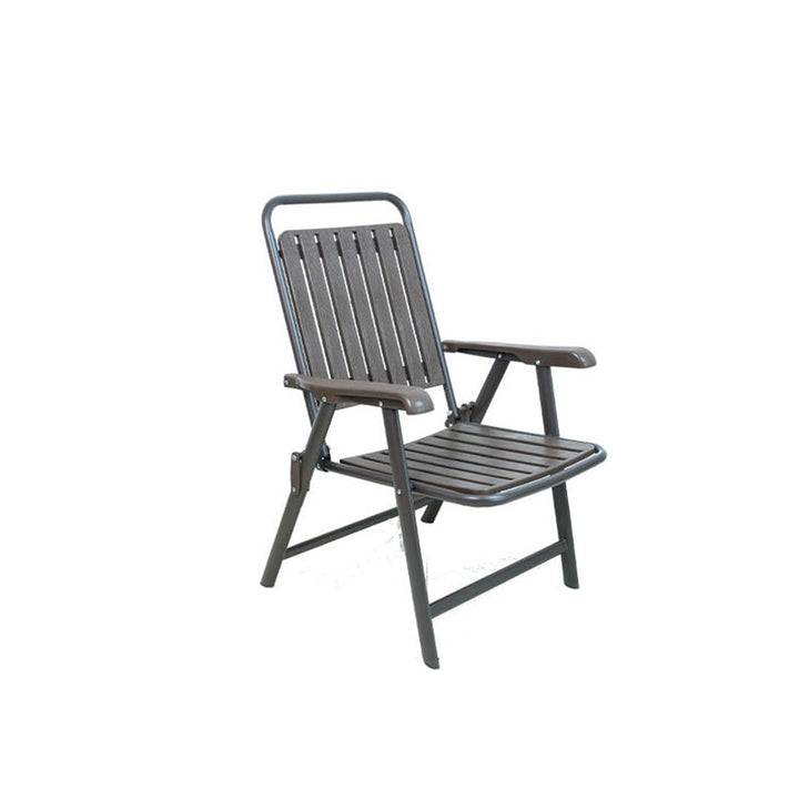 Modern Simplicity Waterproof Rectangular Carbon Steel PVC Foldable Camping Chair Backrest Armrest For Garden | Stornfield