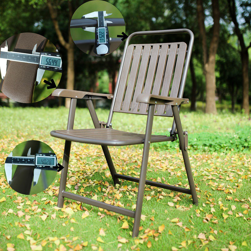 Modern Simplicity Waterproof Rectangular Carbon Steel PVC Foldable Camping Chair Backrest Armrest For Garden | Stornfield