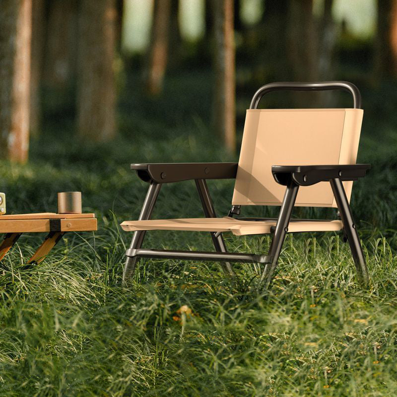 Modern Minimalist Square Bent Oxford Fabric Steel Tube Chair Backrest Armrest For Outdoor | Stornfield