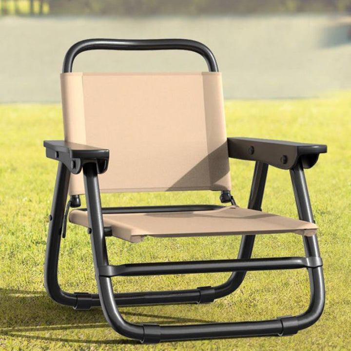 Modern Minimalist Square Bent Oxford Fabric Steel Tube Chair Backrest Armrest For Outdoor | Stornfield