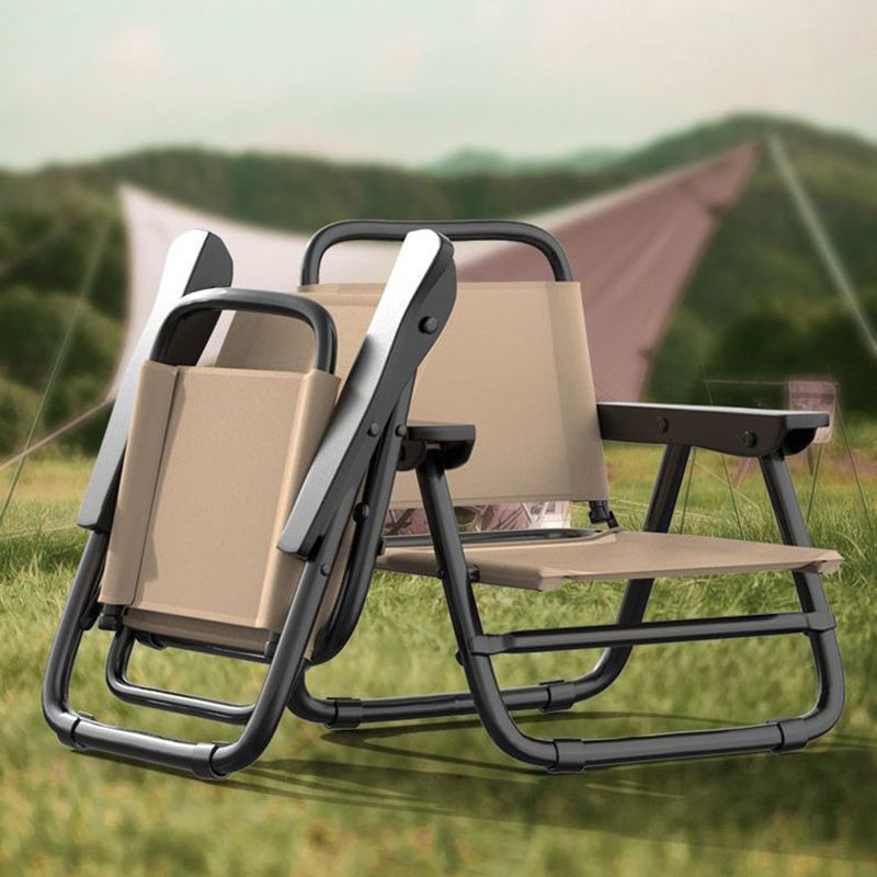 Modern Minimalist Square Bent Oxford Fabric Steel Tube Chair Backrest Armrest For Outdoor | Stornfield