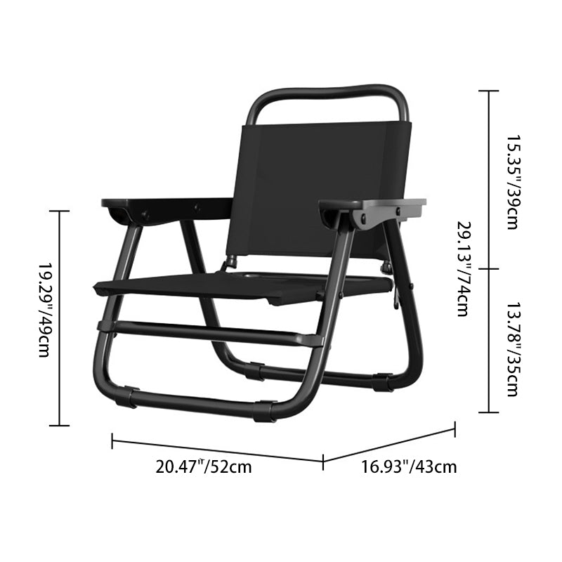 Modern Minimalist Square Bent Oxford Fabric Steel Tube Chair Backrest Armrest For Outdoor | Stornfield