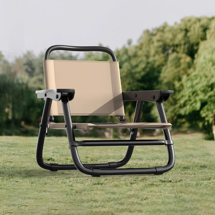 Modern Minimalist Square Bent Oxford Fabric Steel Tube Chair Backrest Armrest For Outdoor | Stornfield